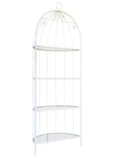 Mid-20th Century Regency Coastal Faux Bamboo Metal Étagère – Newly Powder Coated