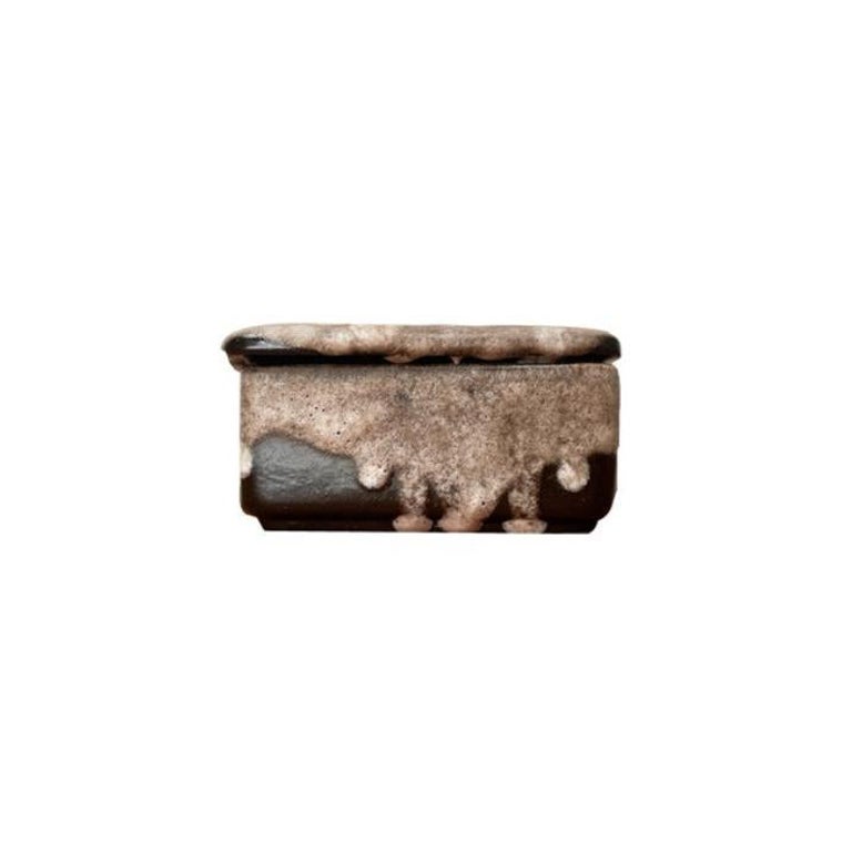 Mid-Century West German Pottery WGP Fat Lava Box with Lid, 1960s