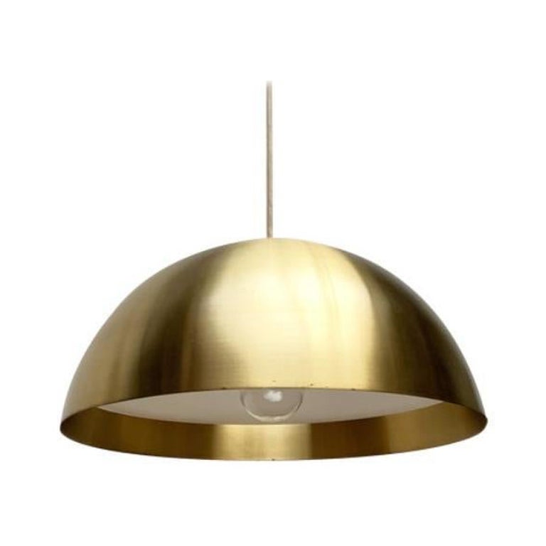 Mid-Century German Minimalist Brass Dome Pendant from Beisl, 1960s For Sale