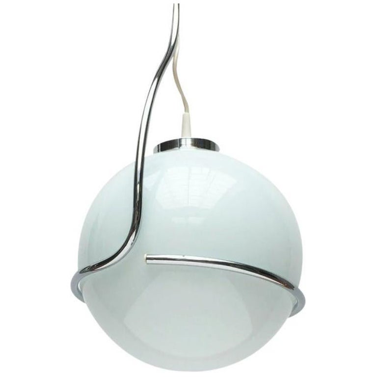 Mid-Century Space Age Italian Glass Ball Pendant, 1960s