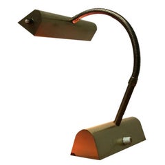 Hollywood-Regency-Tischlampe mit Schwanenhals aus Messing, Mid-Century, 1960er Jahre
