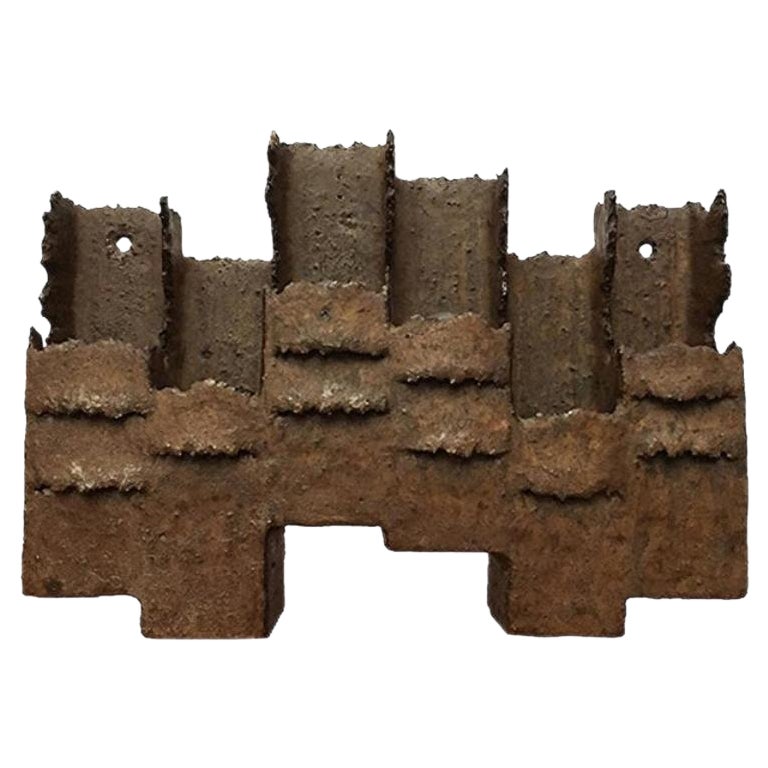 Mid-Century Brutalist Ceramic Sconce, 1960s
