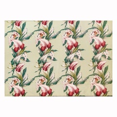 Tela de algodón estilo MCM con diseño tropical de flores y hojas de Trendtex
