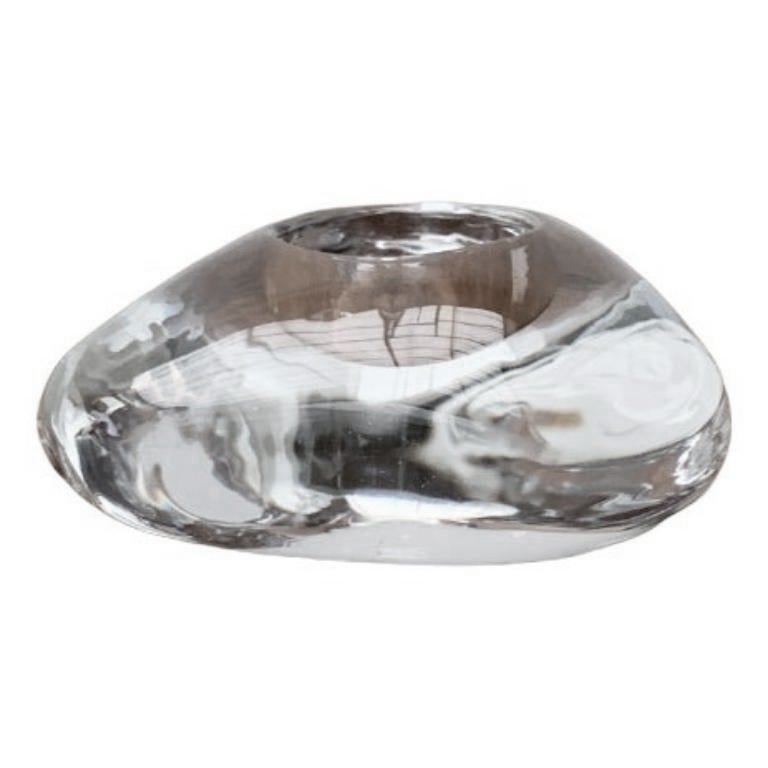 Vintage Swedish Glass Candle Holder from Orrefors, 1970s