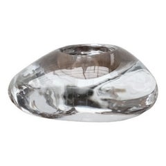Vintage Swedish Glass Candle Holder from Orrefors, 1970s