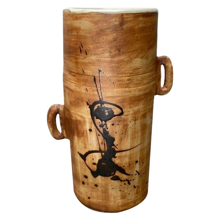 Vase de sol en Studio Pottery français brutaliste du milieu du siècle, années 1960