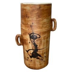 Vase de sol en Studio Pottery français brutaliste du milieu du siècle, années 1960