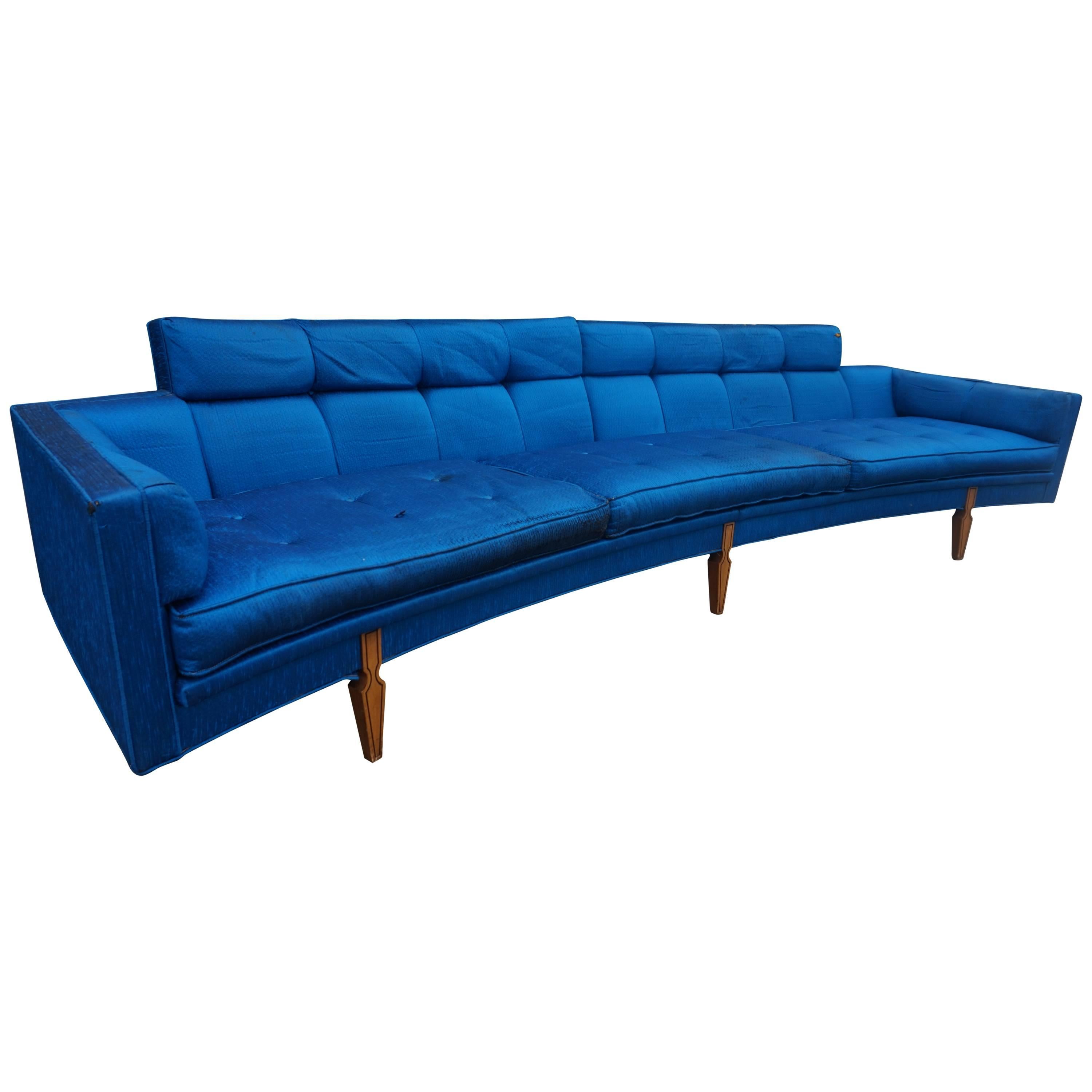 Sexy Curved American Mid-Century Modern Two Piece of Sofa For Sale