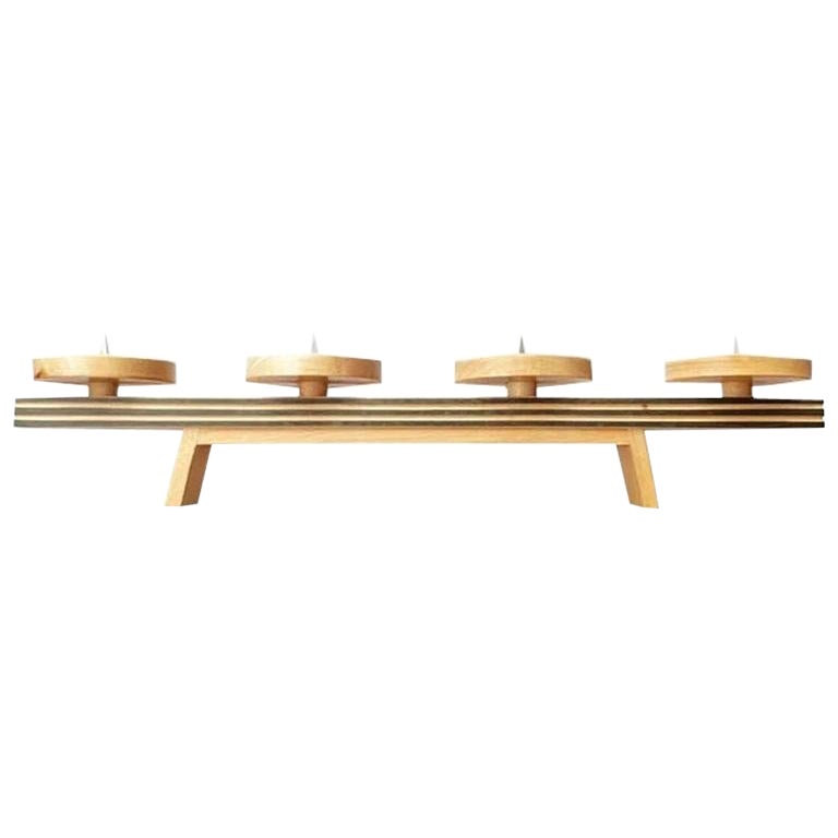 Mid-Century Wooden Candleholder, 1960s