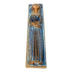 Plaque murale en Studio Pottery danois du milieu du siècle par Marianne Stark, années 1960