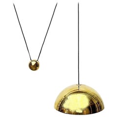Vintage Postmodern German Brass Model Solan Counterweight Pendant, 1980s