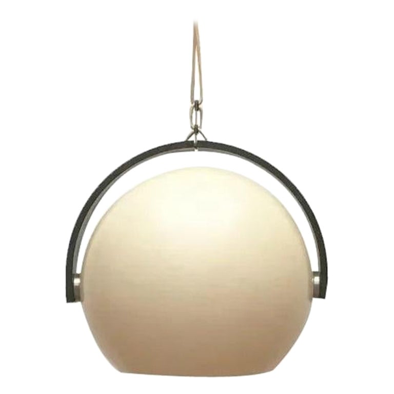 Mid-Century Swiss Space Age Plastic & Plywood Pendant Lamp from Temde, 1960s