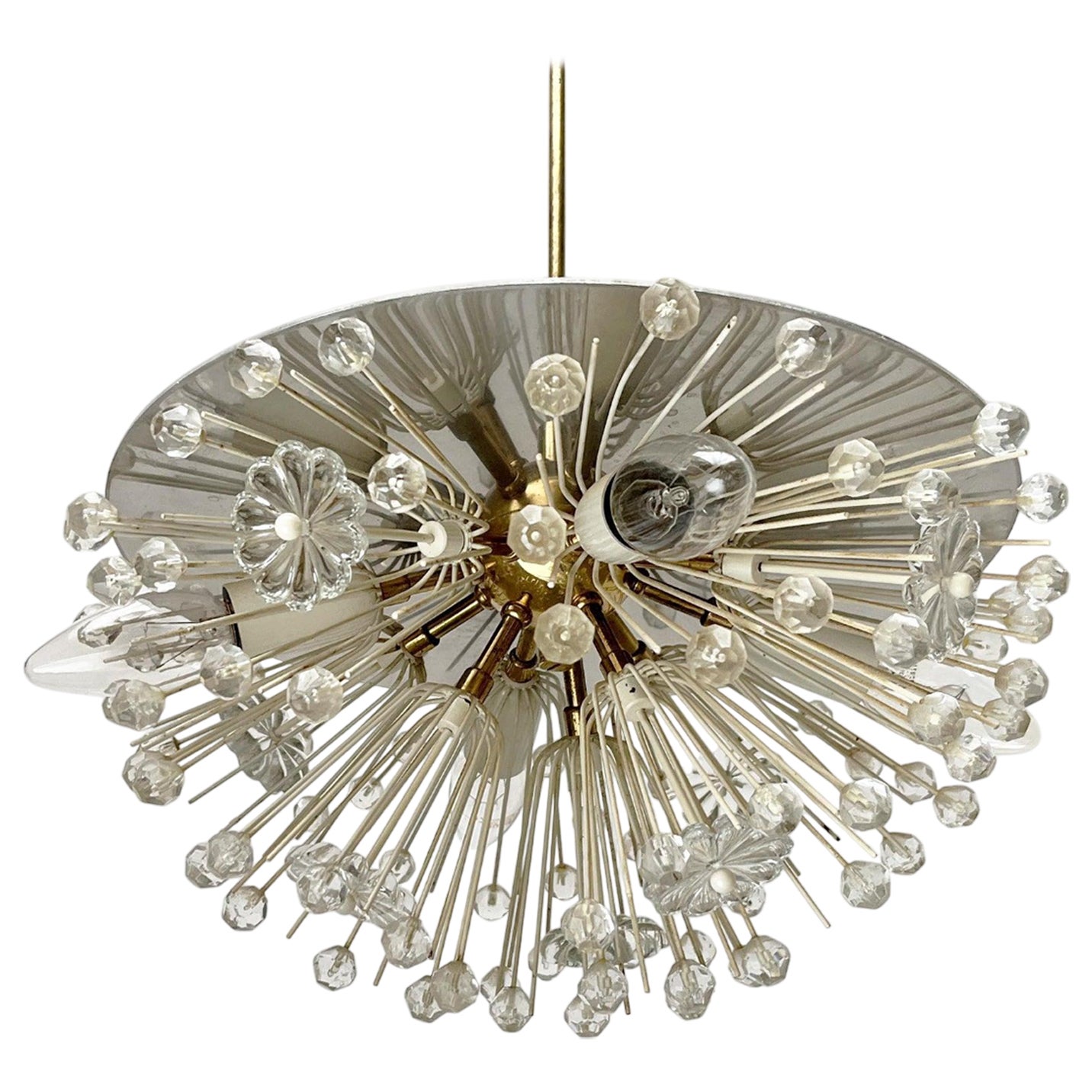 MidCentury Austrian Flower Pendant Lamp by Emil Stejnar for Rupert Nikoll, 1950s