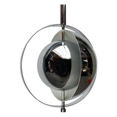Mid-Century Space Age Chrome Eclipse Ceiling Lamp, 1960s