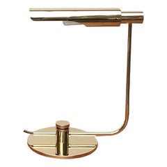 Lampada da tavolo in ottone minimalista di metà secolo di Rosemarie & Rico Baltensweiler, anni '60