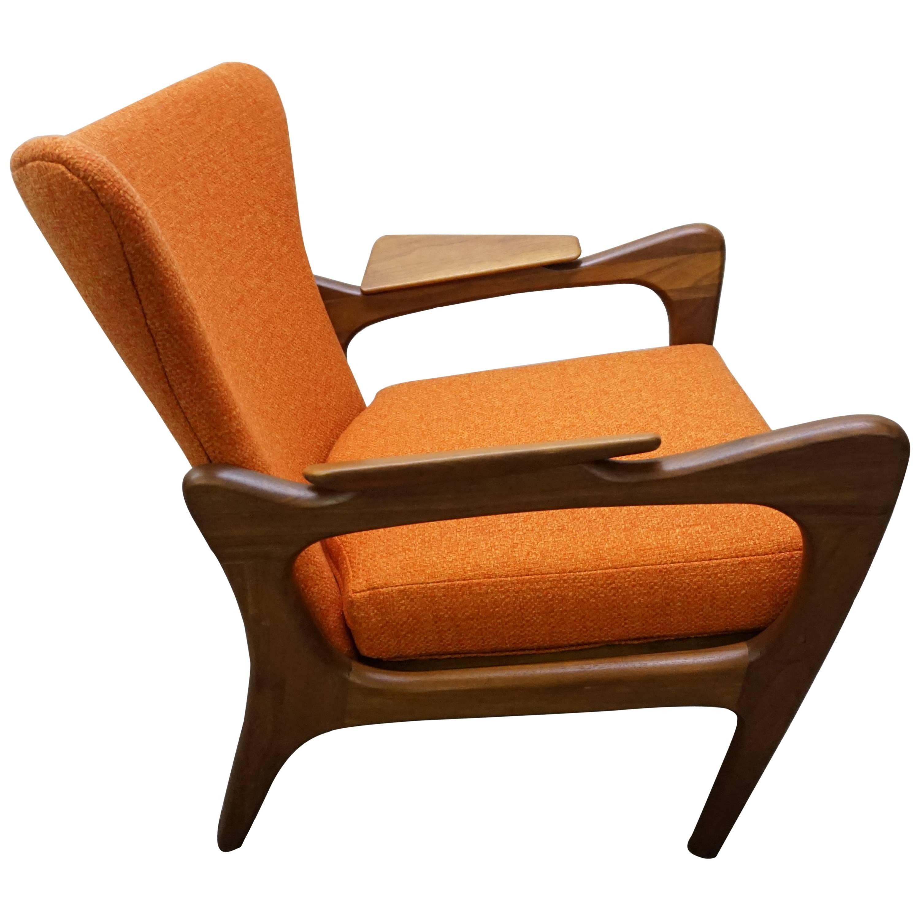 Gorgeous Adrian Pearsall Sculptural Walnut Lounge Chair For Sale