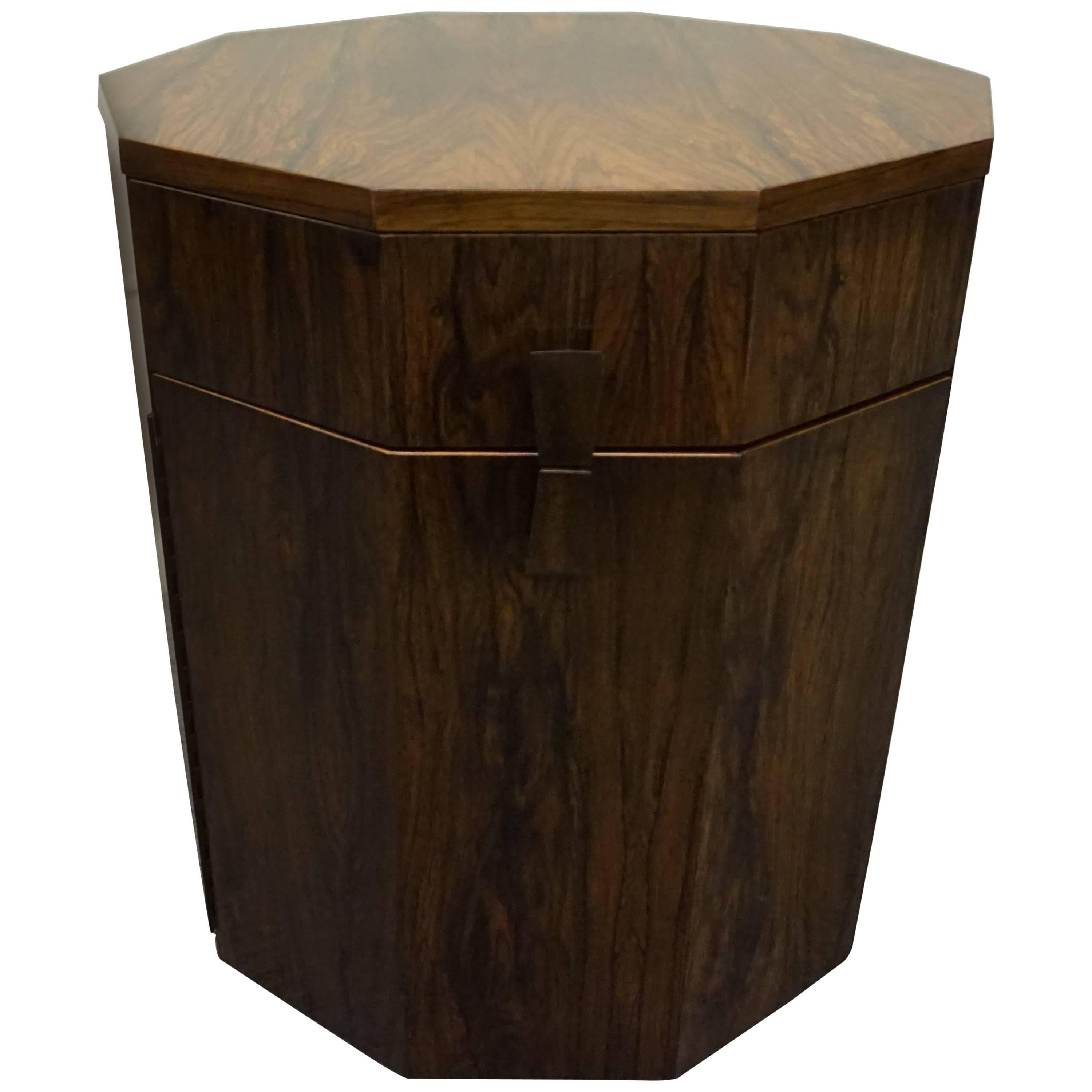Rosewood Decagon Dry Bar Cabinet by Harvey Probber