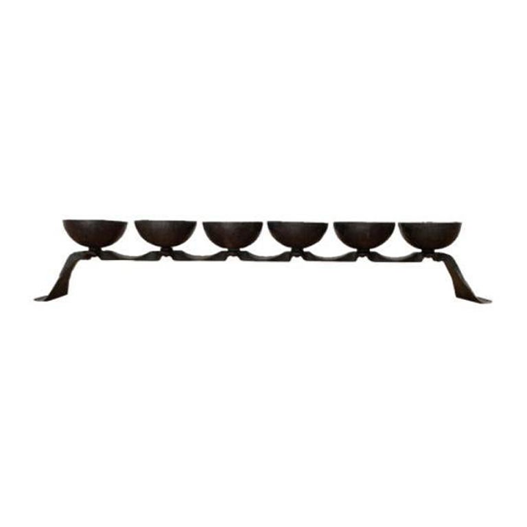 Chandelier en fer forgé brutaliste du milieu du siècle dernier, années 1960