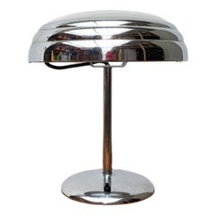 Art Deco Table Lamp in Chrome and Glass
