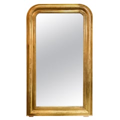 Vintage Gold Louis Philippe Mirror with Greek Key Pattern