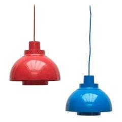 Set of 2 Mid-Century Danish Minisol Pendant Lamps by K. Kewo, 1960s