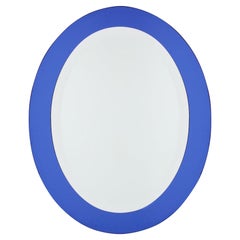 Italian Vintage Blue Glass Mirror