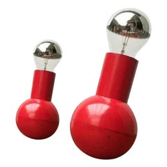 Set of 2 Mid-Century Space Age Balancing Table Lamps, 1960s