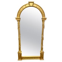 Vintage Arch Top Neoclassical Style Gilt Mirror