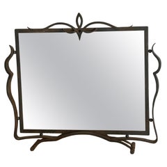 Miroir en fer Gorgé/psyché à la manière de Raymond Subes  1930 (Art déco)