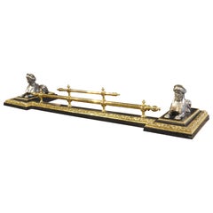 Antique An Oversized 19th Century French Neoclassical Chimney Bar, Length- 67.75 Inches