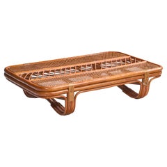 Amerikanischer Designer, Couchtisch, Bambus, Rattan, USA, 1950er Jahre