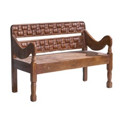 Antique Danish Designer, Bench, Oak, Denmark, 1910s