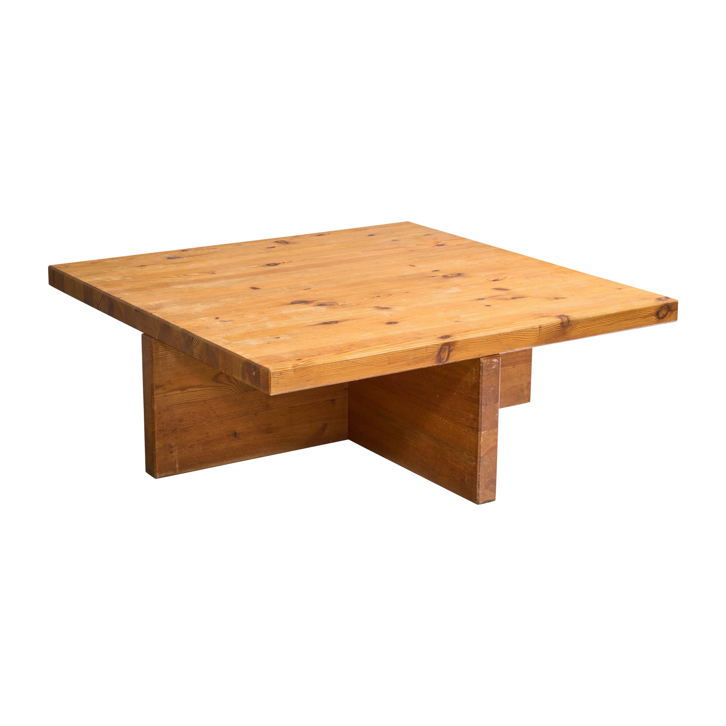 Diseñador sueco, Mesa de centro, Pino, Suecia, años 1970