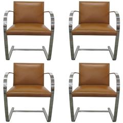 Four Brno Chairs by Mies van der Rohe for Knoll