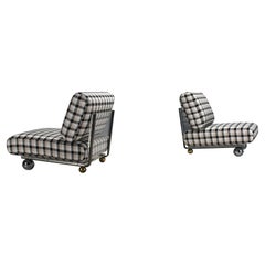 Set of Gun Metal and Lucite Chairs by Galerie Maison et Jardin, Paris, 1970s