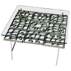 Mesa de centro de aluminio fundido Donald Drumm Para Galería 10 Años 60