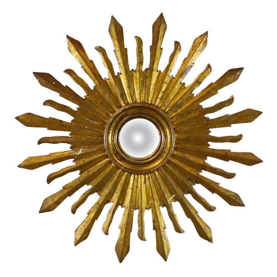 19. Jahrhundert Blattgold Sunburst-Spiegel