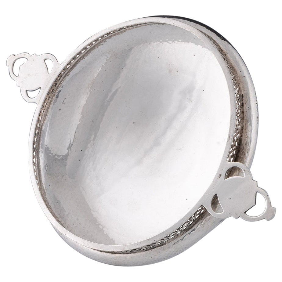 A E Jones Silver Fruit Bowl Birmingham 1920 For Sale