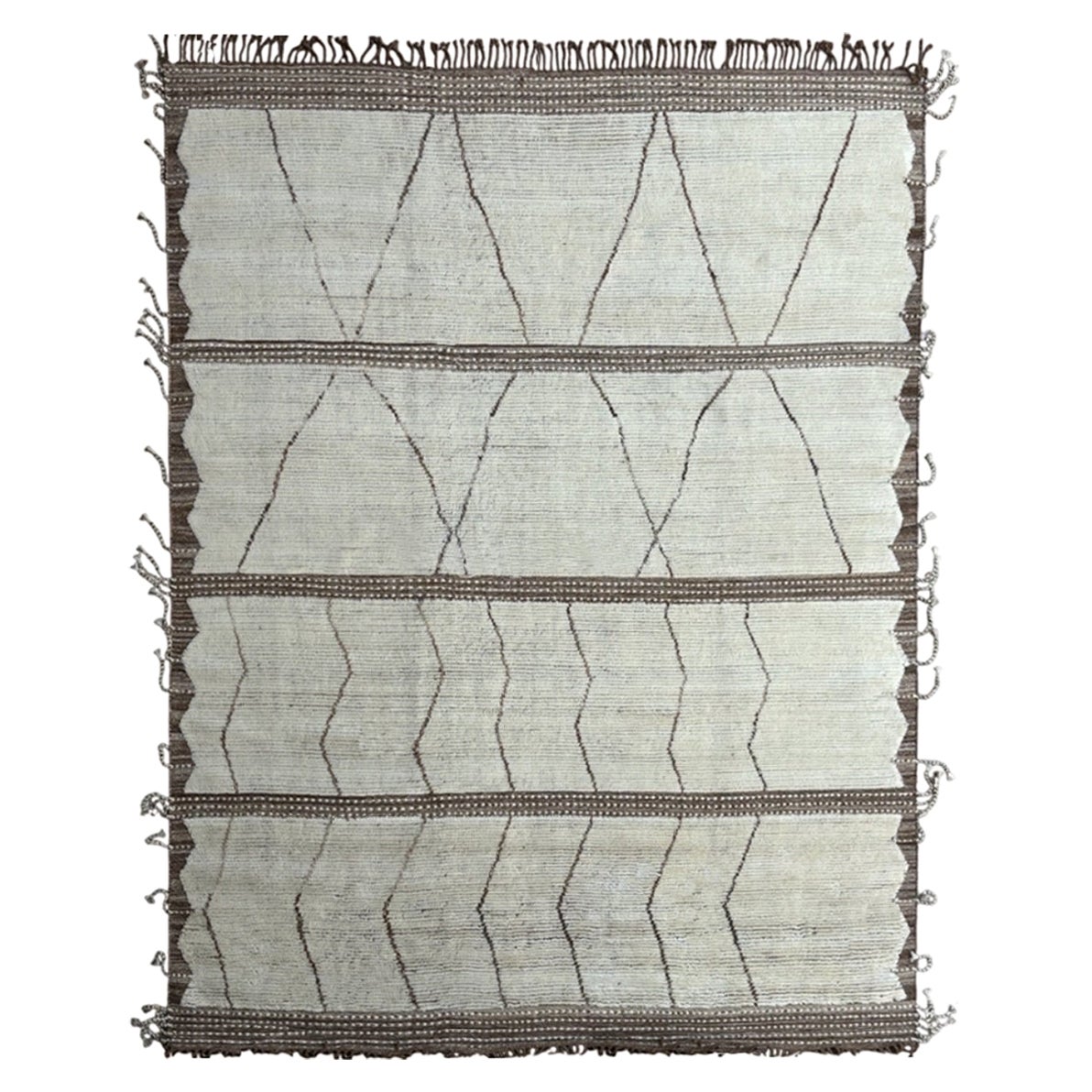 9x12 Ft Modernity Handmade Moroccan Design Rug. 100% laine. Options sur-mesure disponibles