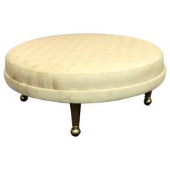 Vintage Round Highly Decorative Ottoman by Adrian Pearsall