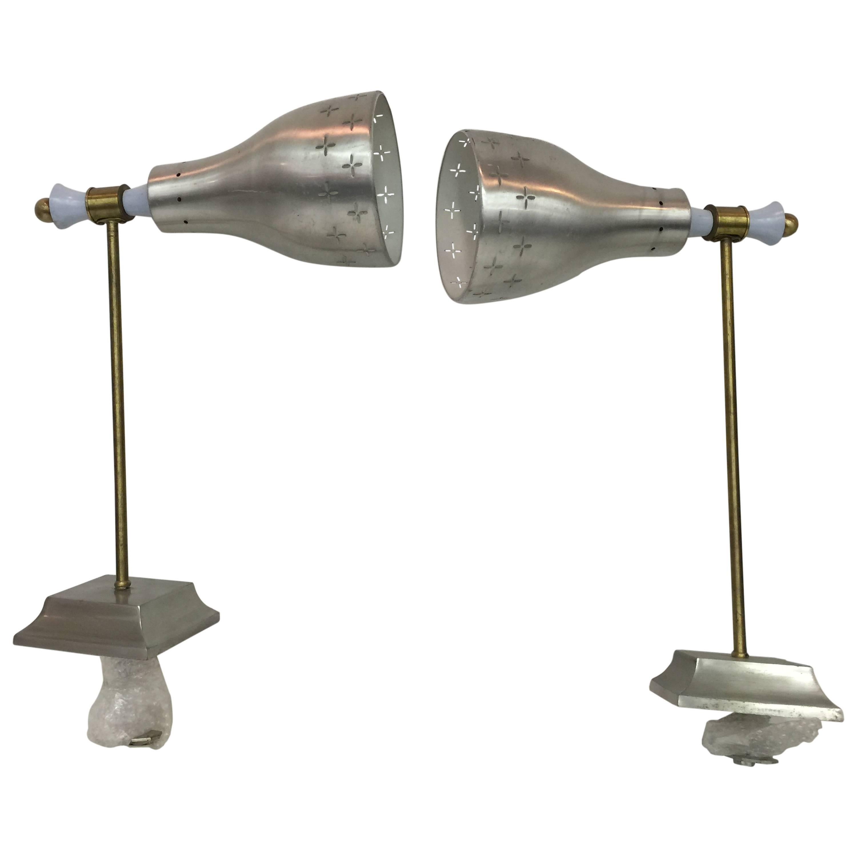Pair of Adjustable Wall Sconces after Finnish Designer Paavo Tynell For Sale