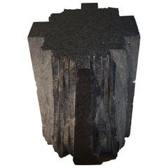 Brutalist design lamp sculpture in granite, France, 80s, 1980