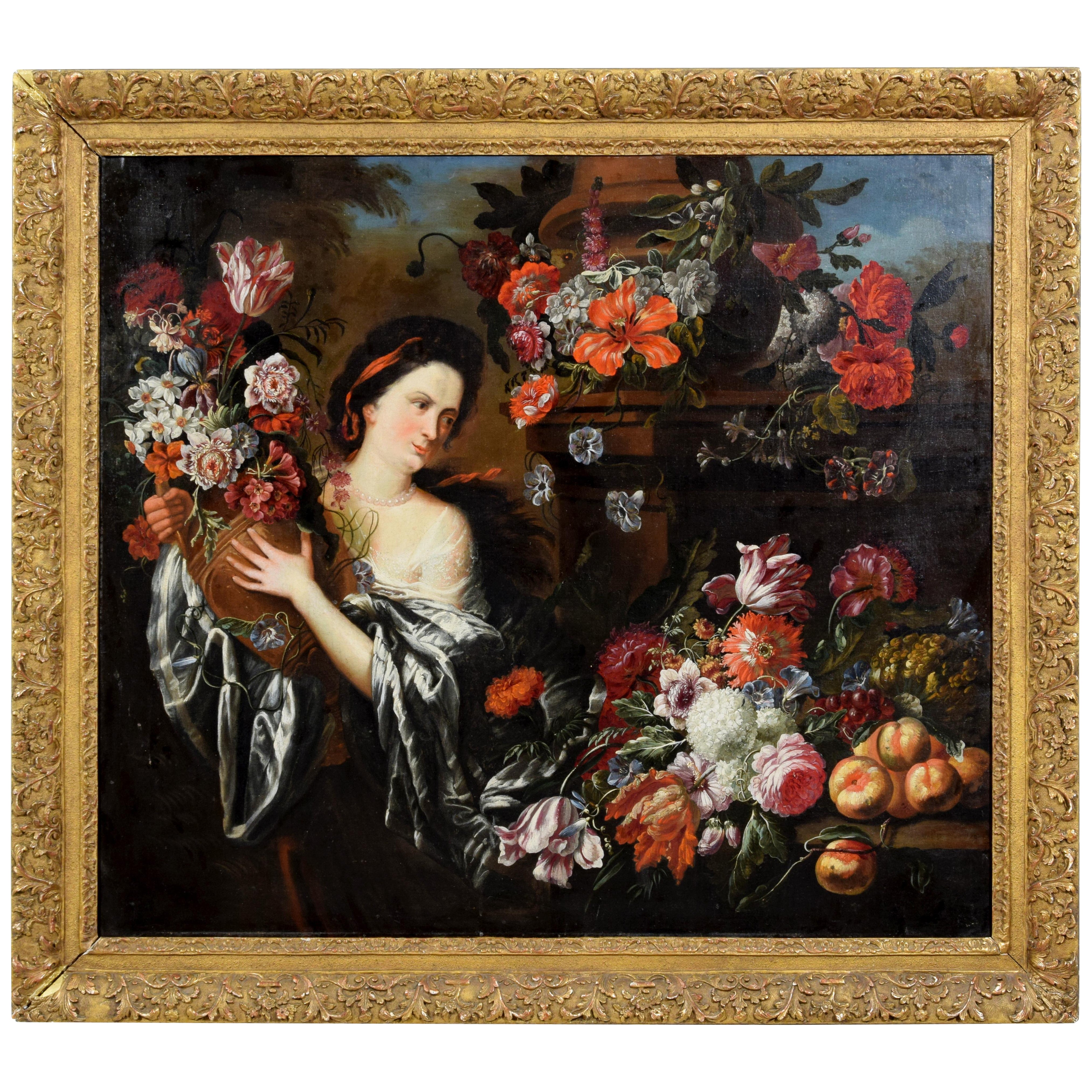17th Century, Flemish Still Life by Gaspar Peeter de Verbruggen the Younger For Sale