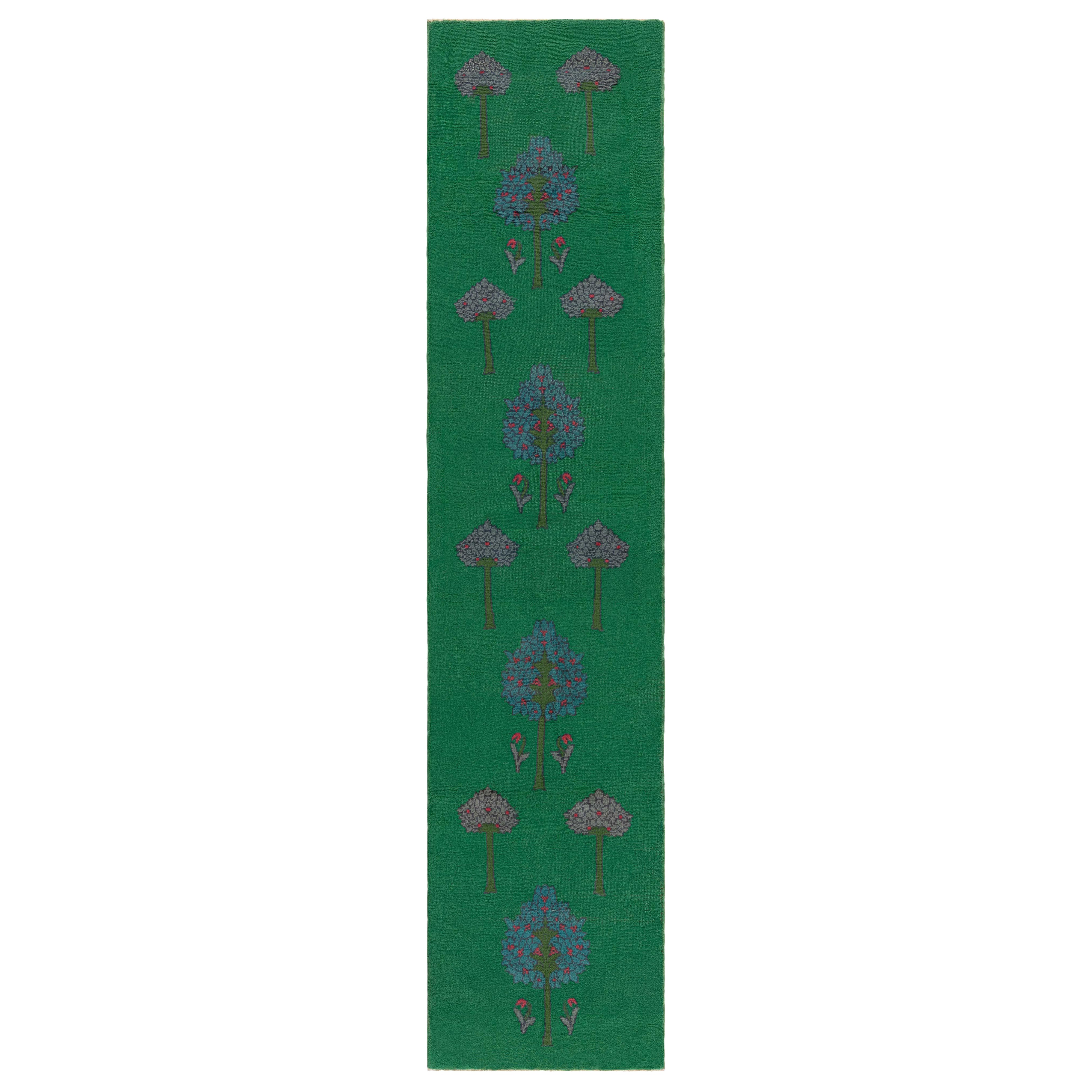 Tapis de couloir Arts and Crafts ancien Doris Leslie Blau par CF Voysey