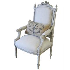 19th Century Louis XVI Open Armchair