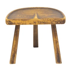 Rustic French Wooden Tripod Stool