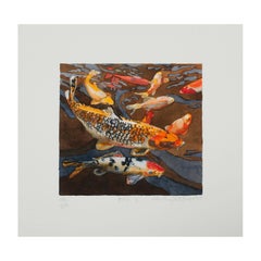 Shirley Pettibone "Koi 6" Impresión Giclée Acuarela Naturaleza Limitada 1 de 200 Firmada