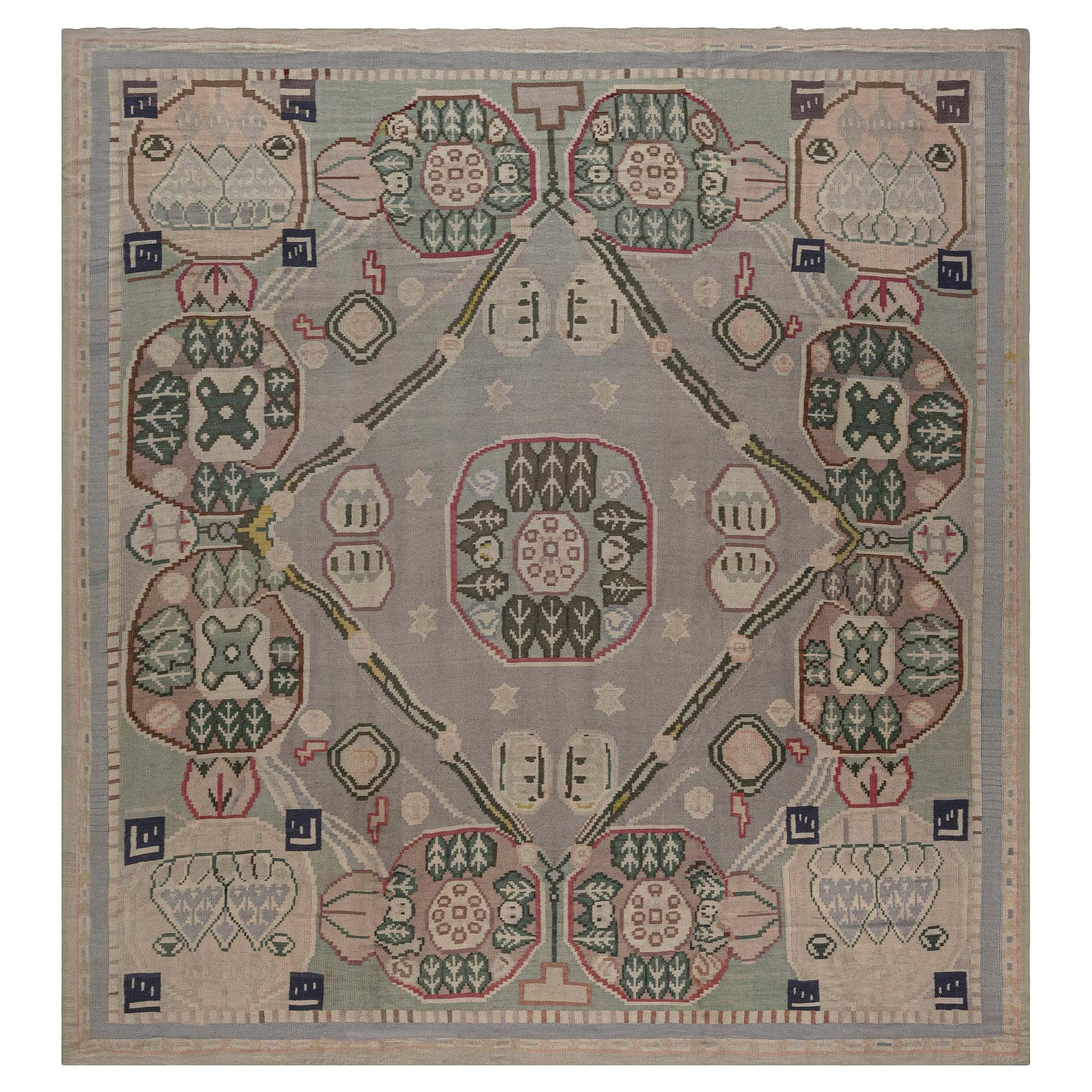 Doris Leslie Blau Vintage Bessarabian Abstract Handmade Rug