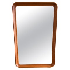 Beautiful Mid century sculpted danish modern teak wall mirror