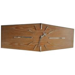 Modernist Cursed Oak Wall Clock by Lanshire